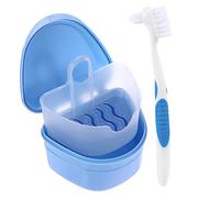 GOOHOCHY Storage Case Con Spazzola e Contenitore Per Immersione Box Per Igiene Con Filtro Accessorio Raccomandato Dentisti Per Dentiere Spazzola Inclusa