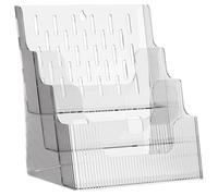 GOOHOCHY Supporto per volantino in plastica Multi Tasche da Parete e Tavolo, Adatto a Hotel e superfici di Lavoro, per brochure e Letteratura Stili Multipli