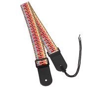 GOOHOCHY Tracolla Per Ukulele Regolabile in Vera Pelle e Cotone, Accessorio Etnico Per Strumenti Musicali Aggancio a Coda Di Rondine, Comoda e Duratura Per Uso Quotidiano