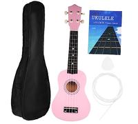GOOHOCHY Ukulele Soprano Per Ragazzo Ragazza e Adulti Completo Con Borsa Corda Di Ricambio Plettri e Manuale Didattico Strumento Musicale Hawaiano Per Iniziare Suonare