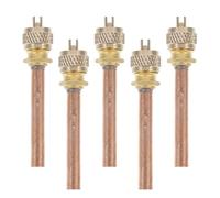 GOOHOCHY Valvole di Accesso Facili da Installare in Rame per Refrigerazione 5 Pezzi 6,3cm Dado Zigrinato per Sistemi Hvac e Condizionatori