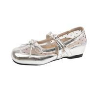Goolecrimp Ballerine con Zeppa da Donna in Mesh A Pois con Fiocco | Ballerine Eleganti, Comode E Casual Con Punta Quadrata Chiusa E Fibbia Regolabile