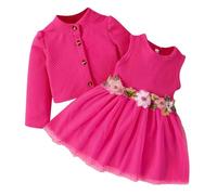 Goolecrimp Trench corto doppiopetto da donna alla moda per la primavera con revers Ideale per outfit da ufficio, business e casual autunnale (magenta,9-12 mesi)