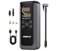 GOOLOO GT160 Dual Compressore d'Aria Elettrico 160 PSI (11 Bar) | Pompa Pneumatici 4x Veloce, Doppio Cilindro, Display LED, Spegnimento Auto, Per Auto, Bici, Palloni