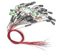 GoolRC 20pcs Bianco Caldo Modello Street Lights Layout lampione ferroviaria Treno Giardino Parco Giochi Scenario Lampada a LED Illuminazione 1: 200 Scala 75mm