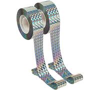 Goomp Nastro Repellente Antiuccelli,2 Pezzi Nastro Riflettente per Uccelli Nastro Olografico Riflettente Repellente Nastro Deterrente Protezione contro Piccioni e Altri Volatili