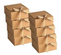 Goomp Scatole Regalo Rustic Elegant, 20PCS 20x20x10cm con Coperchio, Pieghevoli, Regali di Nozze, Compleanno, Natale, Gift Ideas