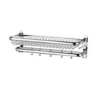 GOOPEEG Accessori da Bagno Porta Salviette 2 Livelli Asciugamani Portasciugamani in Acciaio Inox Pieghevole da Bagno Scaffale con Gancio Accessori for la casa Mobili arredo a Parete