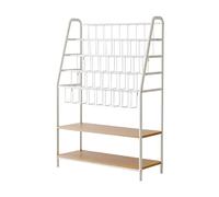 GOOPEEG Appendiabiti Da Parete Libreria Con Mobile Scaffale Portaoggetti Multifunzionale In Metallo Multistrato A Forma Di Goccia Semplice Attaccapanni Da Parete