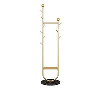 GOOPEEG Attaccapanni a Piantana Appendiabiti da Ingresso Moderno in Metallo con 9 Ganci E Base in Marmo per Cappotti Cappelli Borse Stand Appendi Abiti per Cappotti (Color : C, Size : 175 * 32cm)