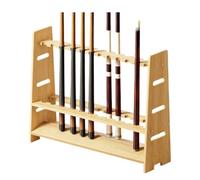 GOOPEEG Borse da Golf e Accessori Porta Stecche da Biliardo in Legno Pavimento, Canna Pesca Golf Rack(61.4x21.7cm)