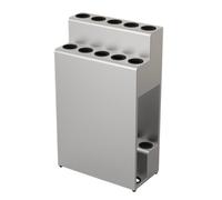 GOOPEEG Borse da Golf e Accessori Supporto for Mazze da Golf for 10, Espositore Pavimento for Ufficio, Casa E Club Golf Rack(Blue,Silver)