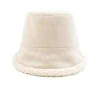GOOPEEG Caldo Berretto Morbido Cappello da Pescatore Invernale con Caldo Spesso Donna in Pile per La Festa Quotidiana Sport all'Aria(White)