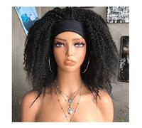 GOOPEEG Cosplay Parrucche Parrucca Africana Riccia Corta Da Donna Parrucca Riccia Voluminosa Elasticizzata Parrucca Sintetica Parrucca Quotidiana (Color : Black, Size : 18in)
