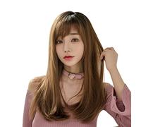 GOOPEEG Cosplay Parrucche Parrucche A Strati Lunghi Per Donna Parrucca Di Capelli Sintetici Con Frangia Honey Tea Party Cosplay Parrucca Quotidiana