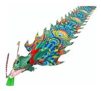 GOOPEEG Danza del Leone, 3D Lion Dance Ribbon Streamer Panno Di Seta Dragon Long Drago E Oggetti Scena Per La Danza Del Leone Evento Culturale(Grün,10m)