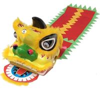 GOOPEEG Danza del Leone, 8 Teste Di Danza Del Leone In Lana Artificiale, Oggetti Scena Per La, Per Feste Tradizionali, Costume Evento Culturale(Yellow)