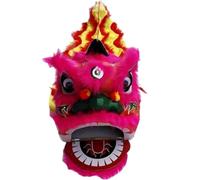 GOOPEEG Danza del Leone, Costume Da Mascotte Di Danza Del Leone Drago Cinese 9 Pollici. Puntelli Spettacolo Capodanno Evento Culturale(C)