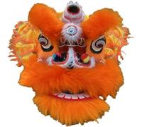 GOOPEEG Danza del Leone, Danza Del Leone Cinese Drago Di Capodanno Da 9 Pollici Puntelli Per Spettacoli Popolari Tradizionali Artigianato Evento Culturale(Oranje)
