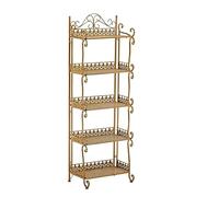 GOOPEEG Libreria Scaffale Ufficio, Cucina, Libreria Pieghevole A 5 Livelli Iron Art Nordic Modern Simple Living Room Partition Bookshelf Landing Originalità Industriale