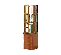 GOOPEEG Libreria Scaffale Ufficio, Cucina, Scaffale Girevole Multifunzionale Di Stoccaggio Organizer Da Pavimento Con Armadi Industriale(Bruin,36 * 36 * 145Cm)