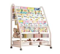 GOOPEEG Libreria Scaffale Ufficio, Cucina, Scaffale Per Libri A 3 Livelli Con Portaoggetti E Portariviste A Scatole. Da Pavimento Puleggia Per In Metallo Industriale