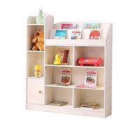 GOOPEEG Libreria Scaffale Ufficio, Cucina, Scaffale Per Libri A Più Strati Libro Illustrato Per La Casa Scaffali Per Semplici Per Scuola Elementare Con Anta Dell'armadio Industriale(White)