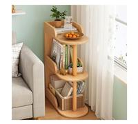 GOOPEEG Libreria Scaffale Ufficio, Cucina, Scaffale Per Libri Ad Angolo Per In Legno Autoportante Per Piccoli Spazi Libreria Per Riporre Oggetti Per L'home Office Industriale(Wood color,3 Tier)
