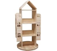 GOOPEEG Libreria Scaffale Ufficio, Cucina, Scaffale Per Libri In Piedi Espositore Per Librerie In Legno A 3 Strati Per Ufficio Domestico Pavimento Per Libreria Girevole A 360° Industriale