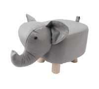 GOOPEEG Ottomano Moderna Poggiapiedi A Forma Di Elefante Con Morbido Cuscino Imbottito Sgabello per Divano(Grey)