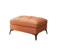 GOOPEEG Ottomano Moderna Poggiapiedi Piccolo Divano Imbottito Gradino Soggiorno Sgabello per Divano(Oranje)
