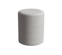 GOOPEEG Ottomano Moderna Poggiapiedi Rotondo Moderno, Sgabello Imbottito, Comodo Tessuto Di Lino Sgabello per Divano(Gray)