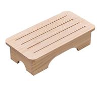 GOOPEEG Ottomano Moderna Sgabello In Legno For Cucina E Bagno, Porta Piante In Stile Giapponese Sgabello per Divano(Wood,45x24x12cm)