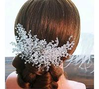 GOOPEEG Pettine Sposa per Capelli Eleganti Accessori per Capelli da Sposa da Sposa, Gioielli Fatti A Mano con Strass di Cristallo, Festa Nuziale Decorazione Acconciatura Capelli(Gold)