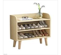 GOOPEEG Scarpiera Ingresso, Scarpiera A Tre Piani Multifunzione Piccola Semplice Per La Casa Elegante Espositore