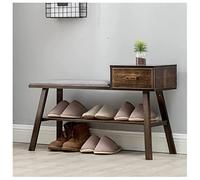 GOOPEEG Scarpiera Ingresso, Scarpiera Da Ingresso Panca In Legno Con Sedile Imbottito Organizer Cassetto Portaoggetti Per Corridoio Elegante Espositore(B)