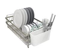 GOOPEEG Scolapiatti,Portautensili Scolapiatti, Con Removibile, Per Piatti, Ciotole, Tazze, Per Piano Cucina, Per Organizer Cucina Moderno