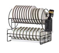 GOOPEEG Scolapiatti,Portautensili Scolapiatti Ripiano Per Utensili Da Cucina Per Asciugatura Stoviglie Asciugatrice Robusto Organizer Cucina Moderno