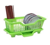 GOOPEEG Scolapiatti,Portautensili Vassoio Scolapiatti In Plastica Lavello Da Cucina Organizer Per Cestello Organizer Cucina Moderno(Grün,44.5 * 31.5 * 18.5cm)