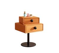 GOOPEEG Tavolino da Caffè, Comodino, Comodino Girevole, Moderno E Semplice, Creativo, For La Camera Da Letto Soggiorno(Oranje)