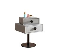 GOOPEEG Tavolino da Caffè, Comodino, Comodino Girevole, Moderno E Semplice, Creativo, For La Camera Da Letto Soggiorno(Grey)