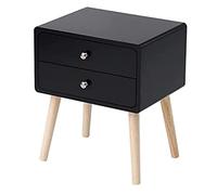 GOOPEEG Tavolino da Caffè, Comodino, Comodino Nordico Minimalista Con Due Cassetti Pratici Mobili Per Camera Da Letto Che Consentono Di Risparmiare Spazio Soggiorno(B)