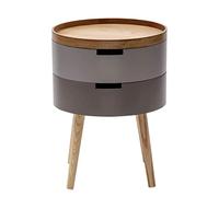 GOOPEEG Tavolino da Caffè, Comodino, Comodino Semplice Nordico Rotondo Camera Da Letto Soggiorno Soggiorno(C)