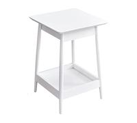 GOOPEEG Tavolino da Caffè, Comodino, Comodino Semplice Struttura Naturale In Legno Camera Da Letto Soggiorno(E)