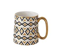 GOOPEEG Tazza Cappuccino, Tazza Creativa con Tazza da caffè in Ceramica Dorata Tazza da caffè di Grandi Dimensioni per Bevande Calde/Fredde Facile da Pulire Multifunzionale Moka(A)