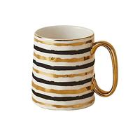 GOOPEEG Tazza Cappuccino, Tazza Creativa con Tazza da caffè in Ceramica Dorata Tazza da caffè di Grandi Dimensioni per Bevande Calde/Fredde Facile da Pulire Multifunzionale Moka(B)