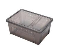 GOOPEEG Terrario Terrarium Contenitore for L'alimentazione dei Rettili, for La Riproduzione E Schiusa, Case for Animali Domestici Fauna Box(Black)