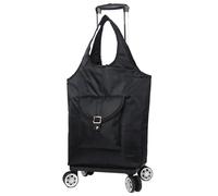 GOOPEEG Trolley per la Spesa， Carrello della Spesa Pieghevole con Borsa Termica Rimovibile E Portatile Trolley Spesa on Wheels(Black)