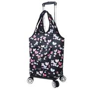 GOOPEEG Trolley per la Spesa， Carrello della Spesa Pieghevole con Borsa Termica Rimovibile E Portatile Trolley Spesa on Wheels(Multi-Colored C)