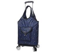 GOOPEEG Trolley per la Spesa， Carrello della Spesa Pieghevole con Borsa Termica Rimovibile E Portatile Trolley Spesa on Wheels(Multi-Colored B)